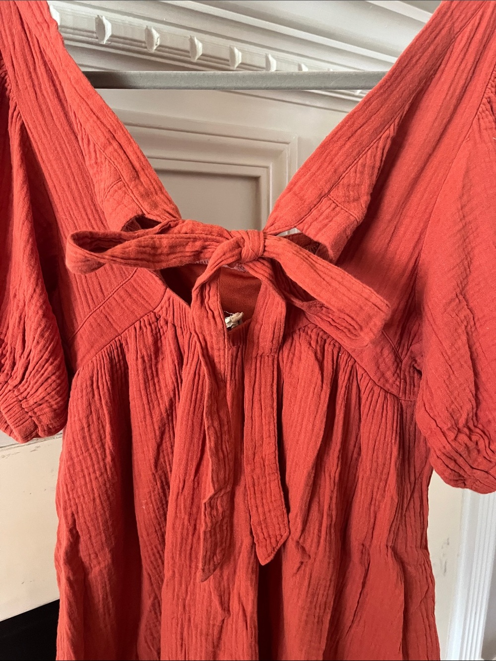 Sea La Vie Rust Coral Tiered Dress - Picture 4 of 6